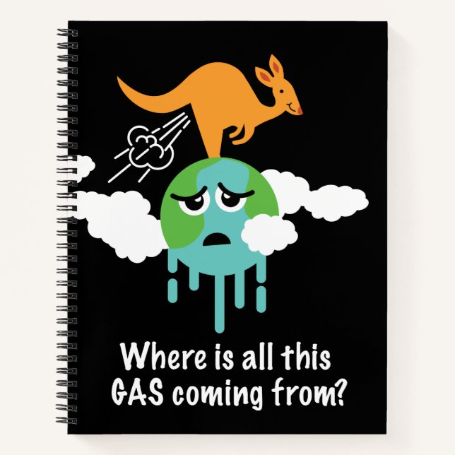 Kangaroo Methane Fart Notebook (Front)