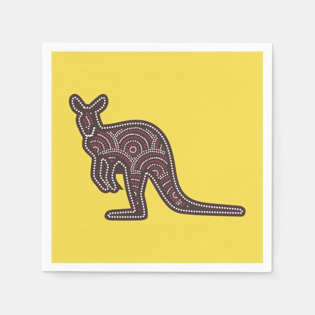 Kangaroo Mosaic Napkin (Front)