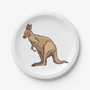 Kangaroo Paper Plate