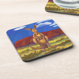 Kangaroo Party Centre Coaster