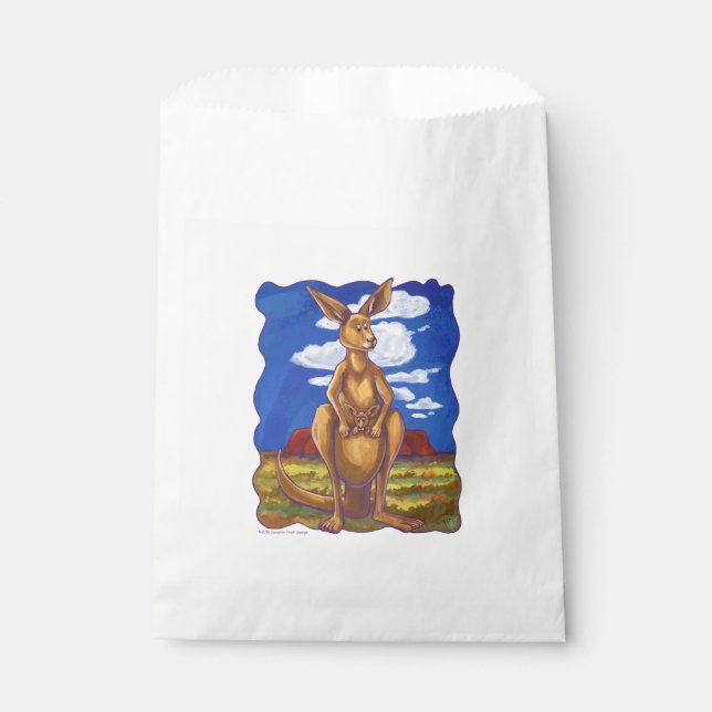 Kangaroo Party Centre Favour Bag (Front)