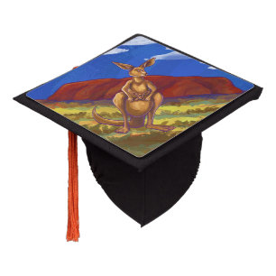 Kangaroo Party Centre Graduation Cap Topper