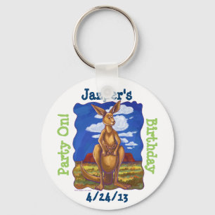 Kangaroo Party Centre Keychain