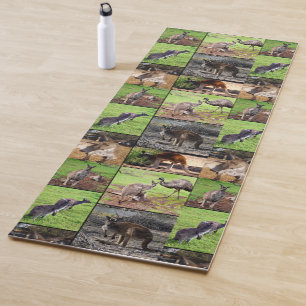 Kangaroo Photo Collage, Yoga Mat
