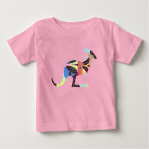 Kangaroo Pink Baby T-Shirt