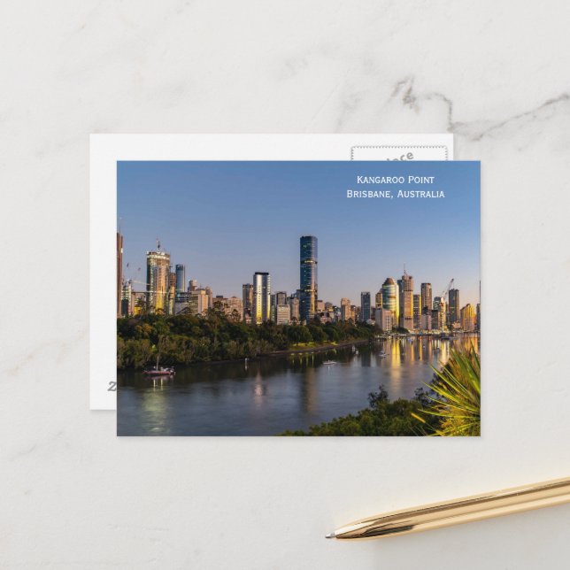 Kangaroo Point Brisbane Australia Postcard (Front/Back In Situ)