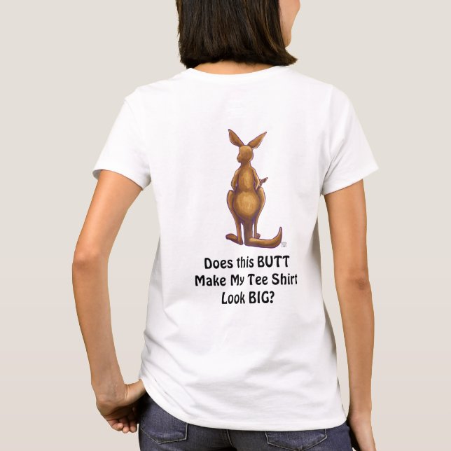 Kangaroo Question Front and Back T-Shirts (Back)