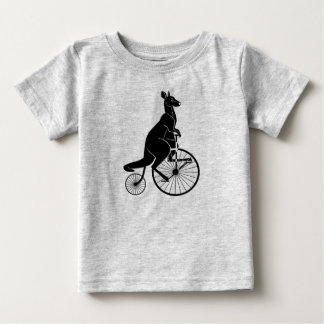 Kangaroo Riding Vintage Bike Rompwe Baby T-Shirt