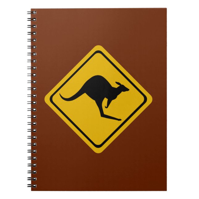 kangaroo road sign notebook (Front)