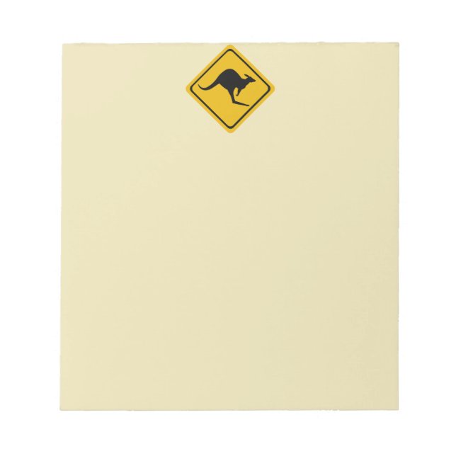 kangaroo road sign notepad (Front)