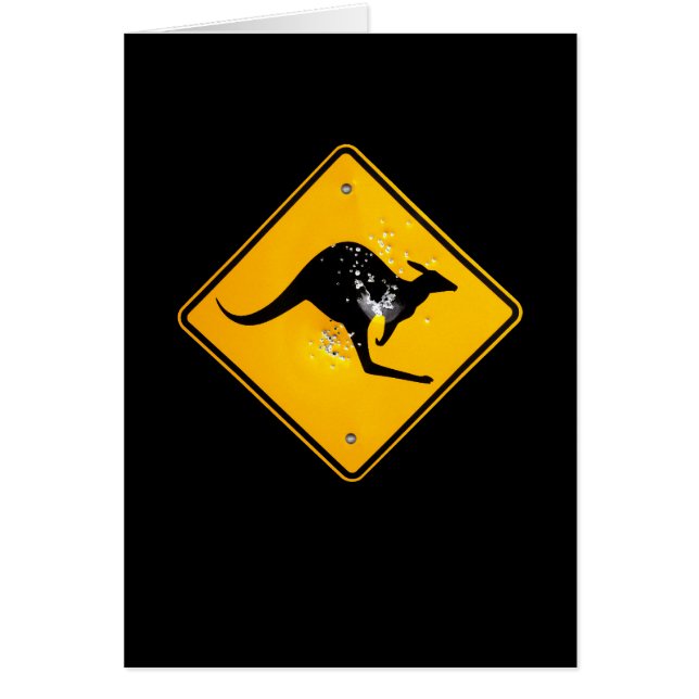 Kangaroo road sign outback (Front)