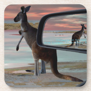 Kangaroo Sea Breezes Illusion Art, Coaster