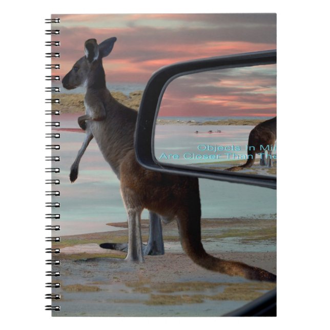 Kangaroo Sea Breezes Illusion Art, Notebook (Front)