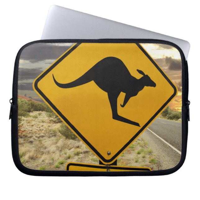 Kangaroo sign, Australia Laptop Sleeve (Front)