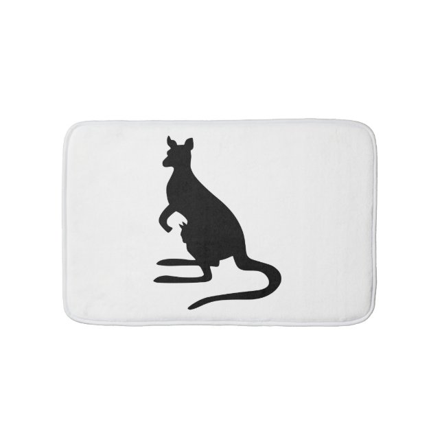 Kangaroo Silhouette Bath Mat (Front)