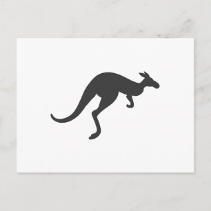 kangaroo silhouette - Choose background colour Postcard