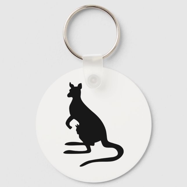 Kangaroo Silhouette Keychain (Front)