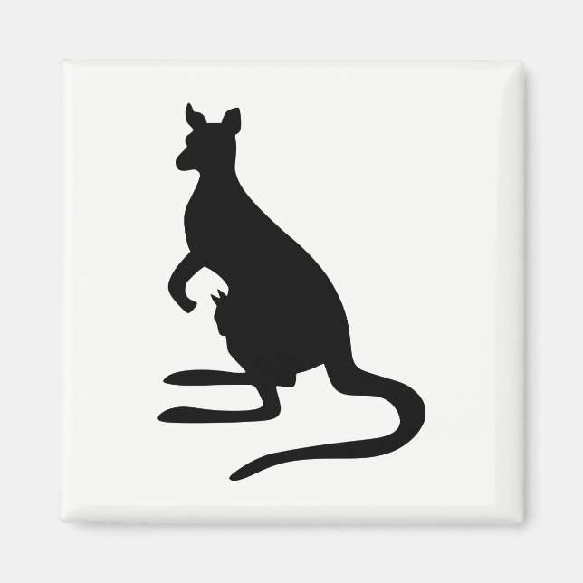 Kangaroo Silhouette Magnet (Front)