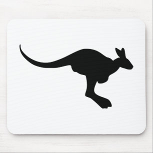 Kangaroo Silhouette Mouse Pad
