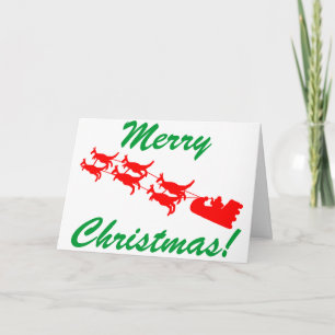 Kangaroo Sleigh Holiday Card