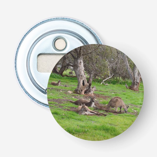 Kangaroo Slumber Party, Magnetic Bottle Opener (Front)