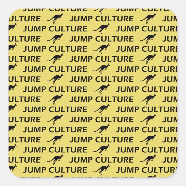 kangaroo square sticker (Front)