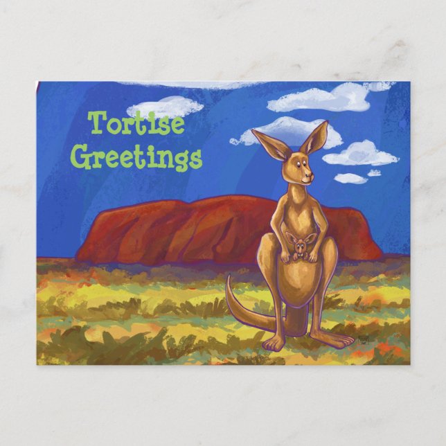 Kangaroo Stationery Postcard (Front)