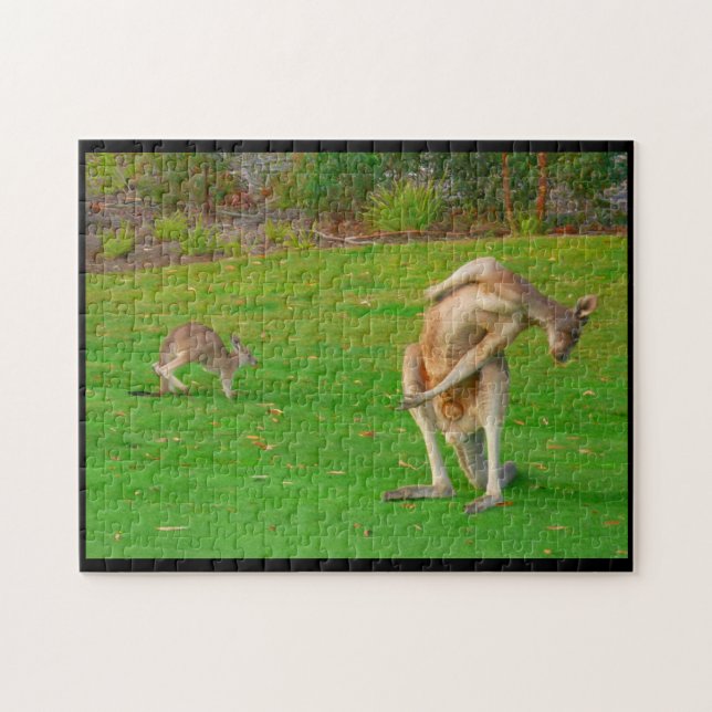 kangaroo stretch jigsaw puzzle (Horizontal)
