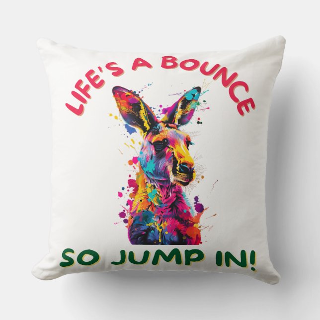 Kangaroo Throw Pillow (Front)