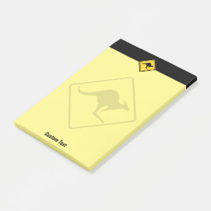 Kangaroo Warning Sign Post-it Notes