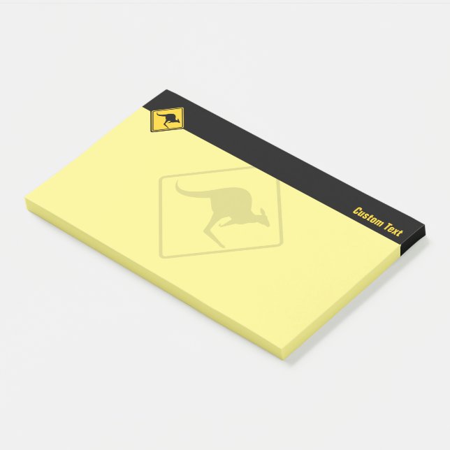 Kangaroo Warning Sign Post-it Notes (Angled)