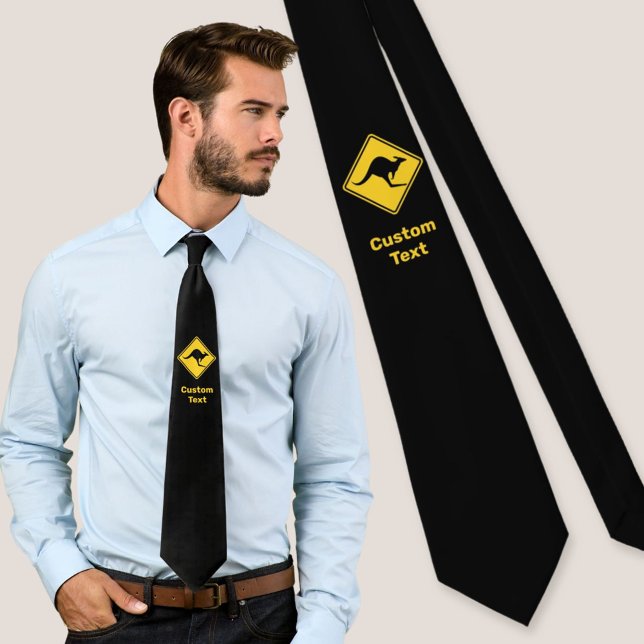 Kangaroo Warning Sign Tie (Creator Uploaded)