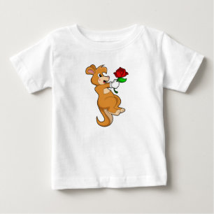 Kangaroo with Flower Baby T-Shirt