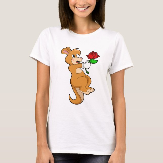 Kangaroo with Flower T-Shirt (Front)