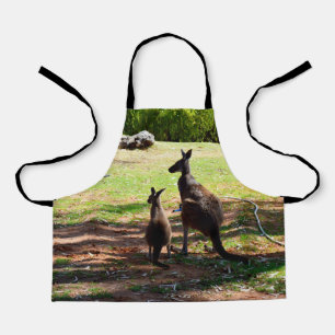 Kangaroo With Her Joey, Kids Full Print Apron