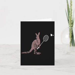 Kangaroos Dminton Australia Marsupials Bouncing  Card