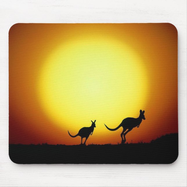 Kangaroos in the Australian Outback Mouse Pad (Front)