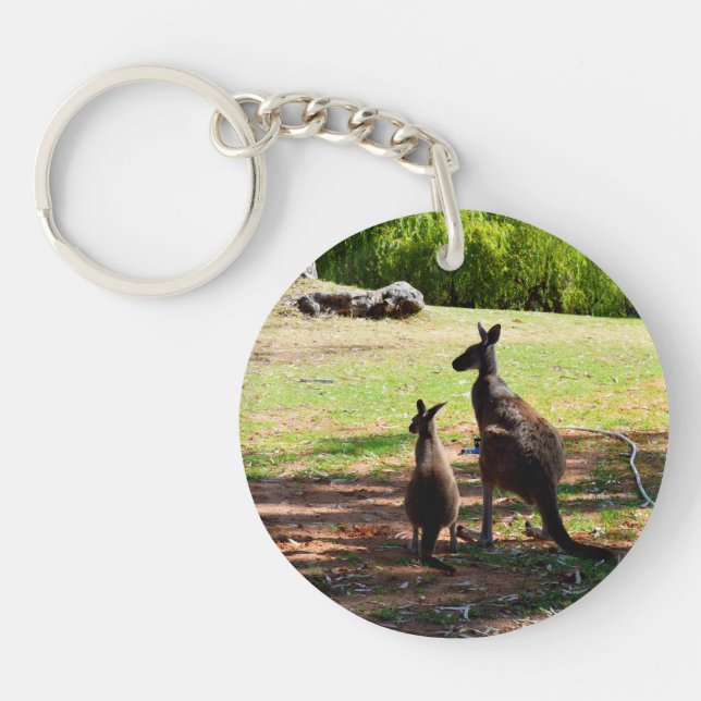 Kangaroos Near The River, Keychain (Front)