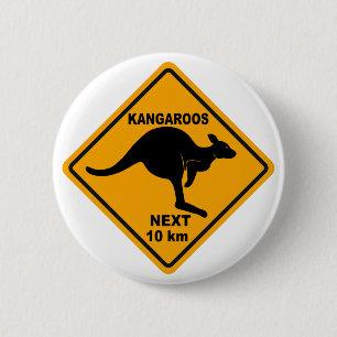 Kangaroos Next 10 km 2 Inch Round Button