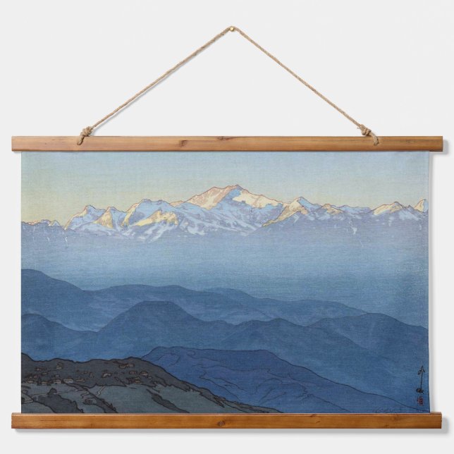 Kangchenjunga, Hiroshi Yoshida Woodcut Hanging Tapestry (Front)