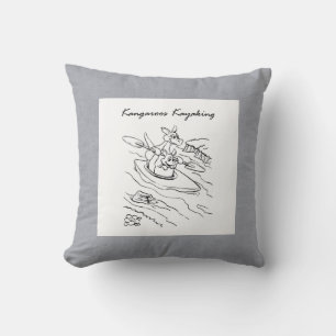 Kangooroos Modern Birth Baby Boy Throw Pillow