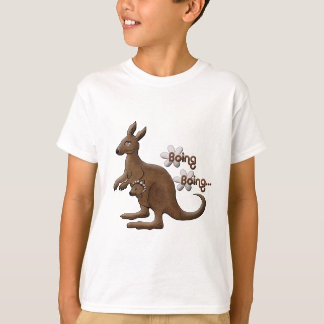 Kangourou et kangourou de bébé dans le T-shirts de (Devant)