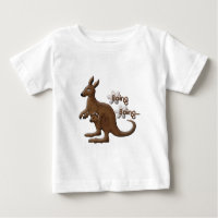 Kangourou et kangourou de bébé dans le T-shirts de
