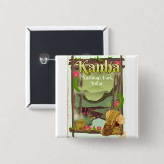 Kanha National Park India 2 Inch Square Button