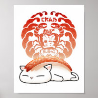 Kani Crab Sushi Cat 