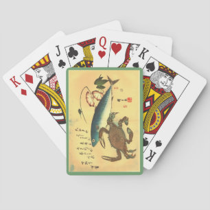 Kani or Kegani & Saba - Hiroshige's Japanese Fish Playing Cards