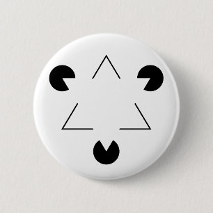 Kanizsa triangle 2 inch round button