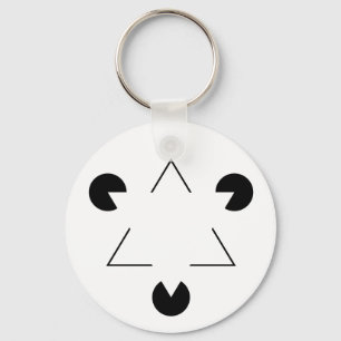 Kanizsa triangle keychain
