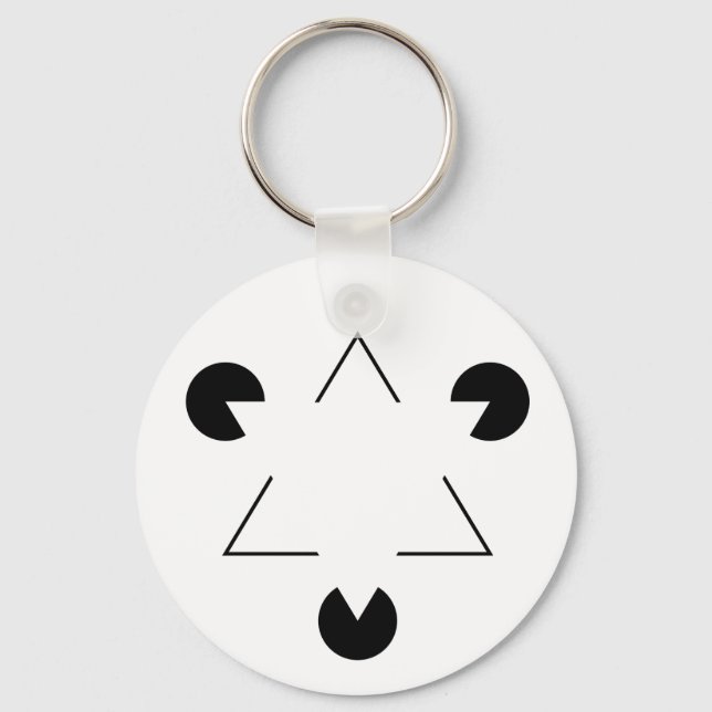 Kanizsa triangle keychain (Front)