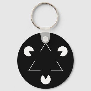 Kanizsa triangle keychain